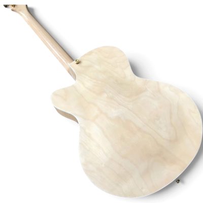 Custom Crown Byrdland Natural Blonde Quilted Maple Top Fhole Guitar - Image 7