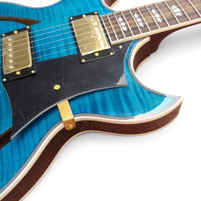 Custom Crown Johnny A Pelham Blue Burst Flame Maple Top Bigsby Vibrato Tailpiece Guitar - Image 13