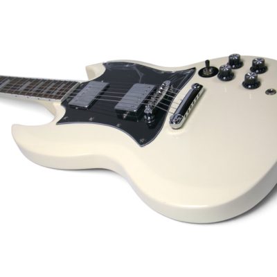 Custom Crown Alpine White SG Jimi Finish Electric Guitar - Image 8
