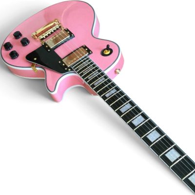Custom Crown Mick Bubblegum Pink Finish Electric Guitar - Image 4
