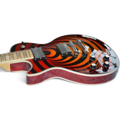Custom Crown Buzzsaw Bullseye Zakk Wylde Orange Vertigo Finish Electric Guitar - Image 6