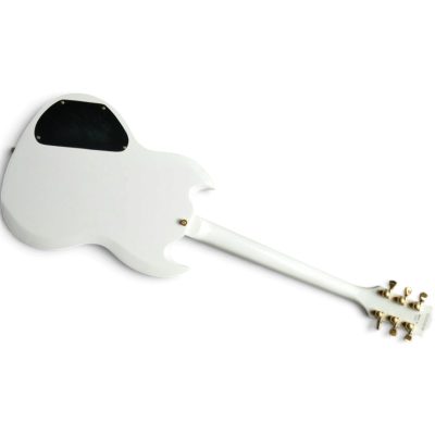 Custom Crown SG Single Pickup White Tony Lommi Finish Cross Inlay Guitar - Image 10