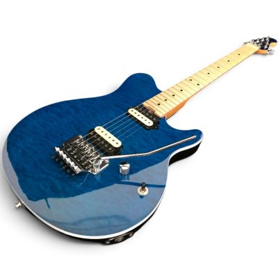 Custom Aether Wolfgang Axis Blue Quilt Maple Top Floyd Rose Tremolo Guitar
