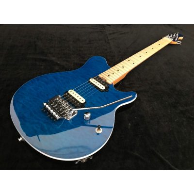 Custom Aether Wolfgang Axis Blue Quilt Maple Top Floyd Rose Tremolo Guitar - Image 8