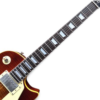 Custom Crown Reissue Cherry Tobacco Burst Flamed Maple Top Electric Guitar - Image 9