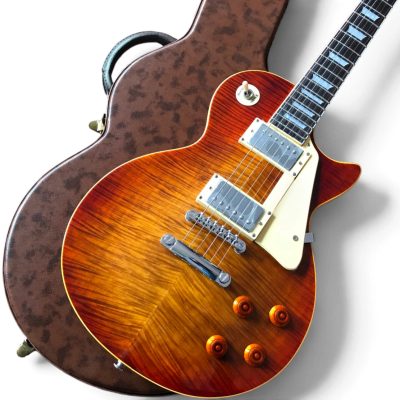 Custom Crown Reissue Cherry Tobacco Burst Flamed Maple Top Electric Guitar - Image 10