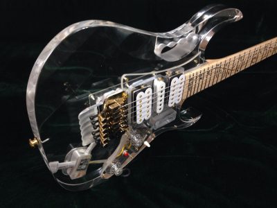Custom Axis Plexiglass Acrylic Lucite Body Headstock Multi Colored LED Tremolo Guitar Jem Tree Of Life Inlay - Image 16