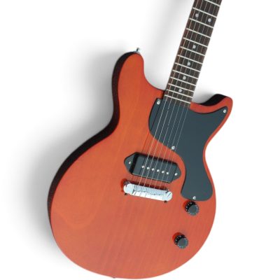 Custom Crown Junior Double Cutaway P90 Pickups Armstrong Rust Red Orange Electric Guitar - Image 7