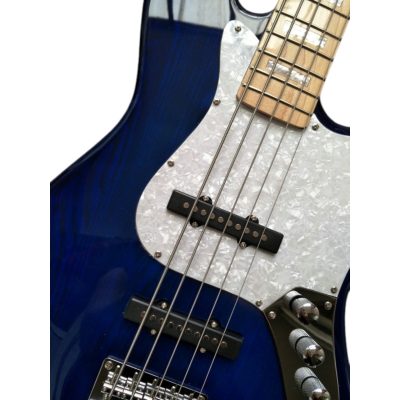 Custom Regent Transparent Blue Marcus Miller 5 String Bass - Image 9