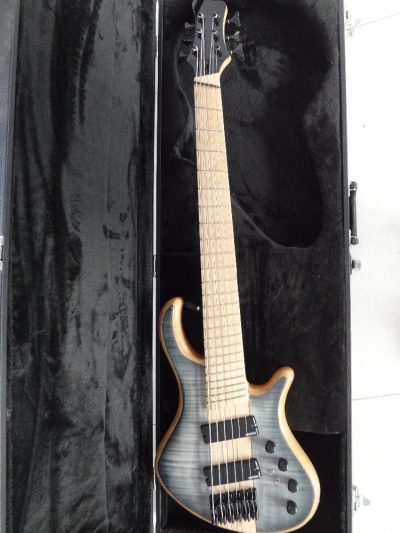 Custom Onyx Setius Gray Burst Flamed Maple Bass Multi Scale Fanned Frets 6 String - Image 12