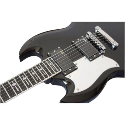 Custom Crown Left Handed Angus Black Tony Lommi Finish SG Cross Inlays Guitar - Image 6