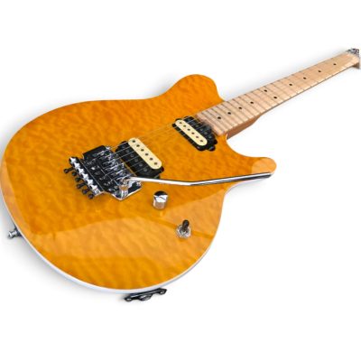 Custom Aether Wolfgang Axis Amber Quilt Maple Top Floyd Rose Tremolo Guitar