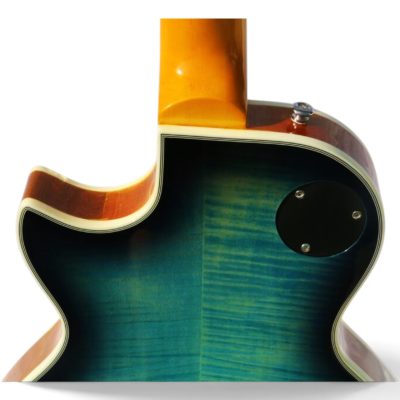Custom Crown Teal Green Flamed Maple Top Back Electric Guitar - Image 5