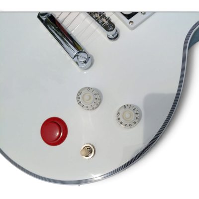 Custom Crown White Finish Buckethead Electric Guitar Push Button Kill Switch - Image 9
