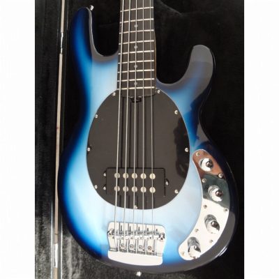 Custom Aether Blue Burst 5 String Bass Single Pickups