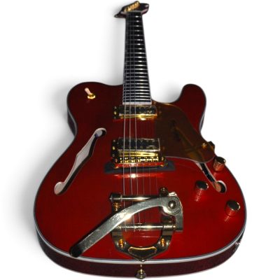 Custom Regent Fhole Orange Finish Paul Waller Masterbuilt Bigsby Hollow Body Guitar