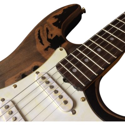 Custom Regent SRV Heavy Aged Relic Distressed Stevie Ray Black Finish Guitar - Image 11