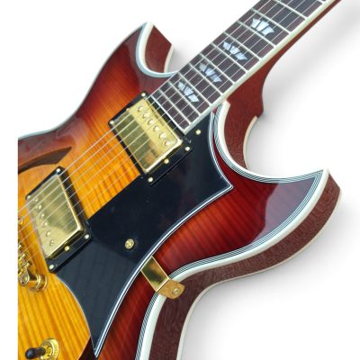Custom Crown Johnny A Sunset Glow Flame Maple Top Bigsby Vibrato Tailpiece Guitar - Image 14