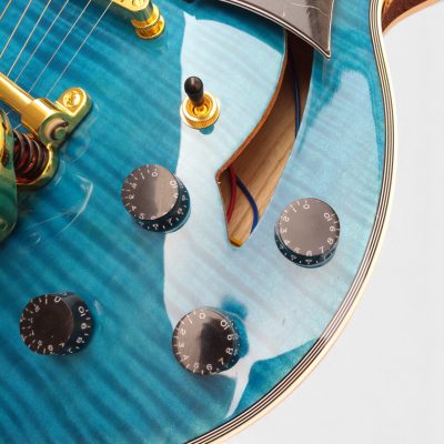 Custom Crown Johnny A Pelham Blue Burst Flame Maple Top Bigsby Vibrato Tailpiece Guitar - Image 17