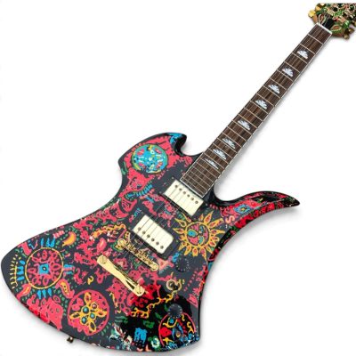 Custom Rivas Psychedelic Mockingbird Paint Electric Guitar - Image 6