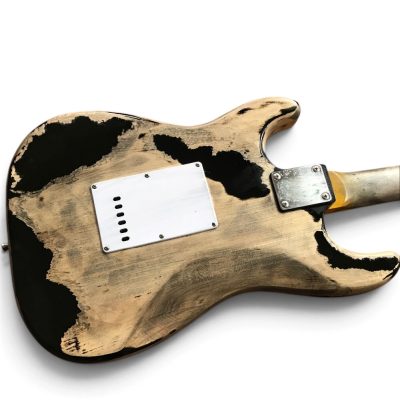 Custom Regent Heavy Relic Aged Jet Black Electric Guitar - Image 5
