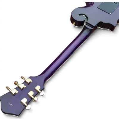 Custom Monarch Purple Quilted Maple Top Lotus Guitar Pin Up Girl Abalone Mother Of Pearl Inlay - Image 8