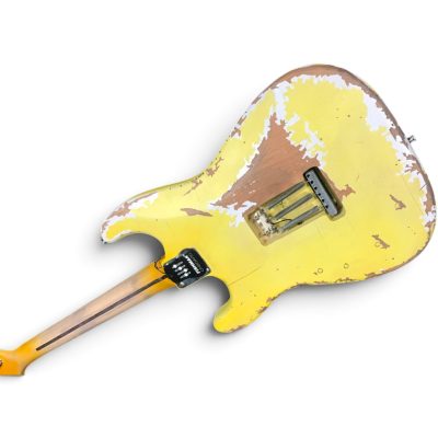 Custom Regent Play Loud Light Yellow Heavy Aged Relic Finish Electric Guitar - Image 11