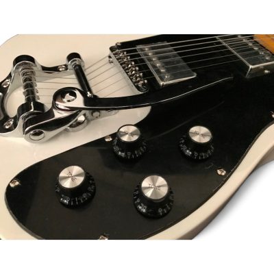 Custom Regent Deluxe Chris Olympic White Finish Bigsby Electric Guitar - Image 6