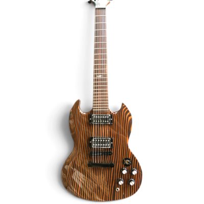 Custom Crown SG Zebra Wood Finish 7 String Guitar