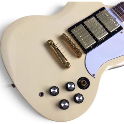 Custom Crown Jimi Hendrix Polaris White 6 String Electric Guitar 3 Pickups - Image 8