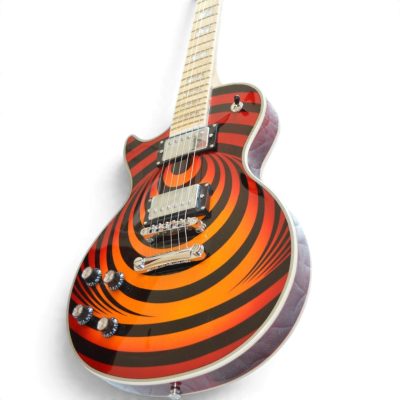Custom Crown Buzzsaw Bullseye Zakk Wylde Orange Vertigo Finish Electric Guitar