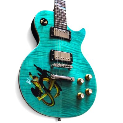 Custom Crown Teal Green Flamed Maple Top Snakepit Electric Guitar
