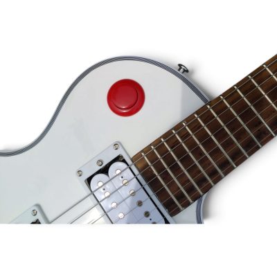 Custom Crown White Finish Buckethead Electric Guitar Push Button Kill Switch - Image 11