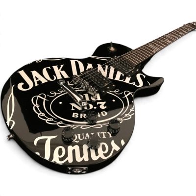 Custom Forge Jack Daniels Black White Electric Guitar