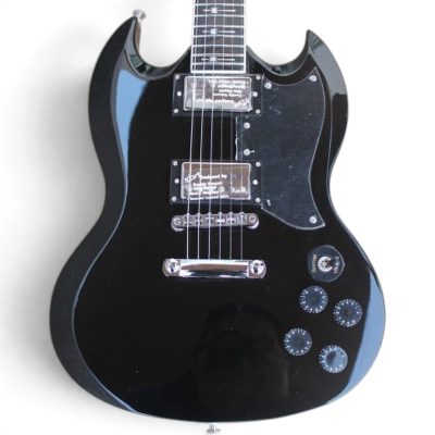Custom Crown Angus Black Tony Lommi Finish SG Cross Inlays Guitar