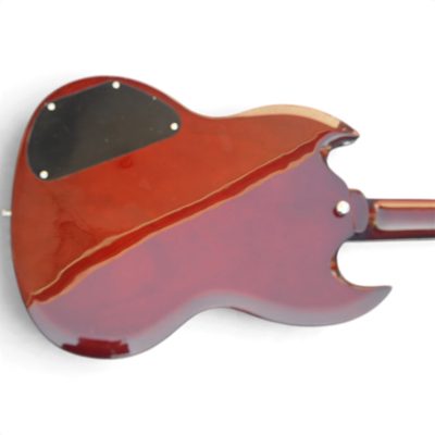 Custom Crown SG Angus Dark Cherry Burgundy Batwing Pickguard Guitar - Image 8