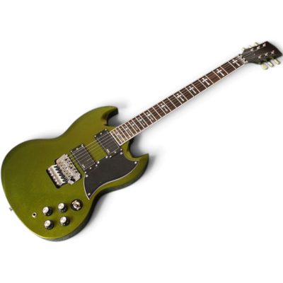 Custom Crown Angus Green Tony Lommi Finish SG Cross Inlays Guitar Floyd Rose Tremolo - Image 6