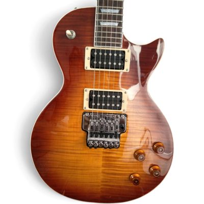 Custom Crown 1960 Iced Tea Flame Maple Top Slim Tapered Neck Profile Floyd Rose Tremolo Guitar