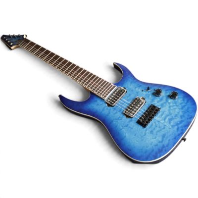 Custom Race Blue Burst Misha Mansoor Juggernaut HT7 Finish 7 String Guitar - Image 8