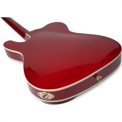 Custom Regent Fhole Translucent Red Orange Finish Paul Waller Masterbuilt Bigsby Hollow Body Guitar - Image 13
