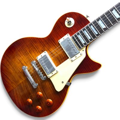 Custom Crown Reissue Cherry Tobacco Burst Flamed Maple Top Electric Guitar - Image 13