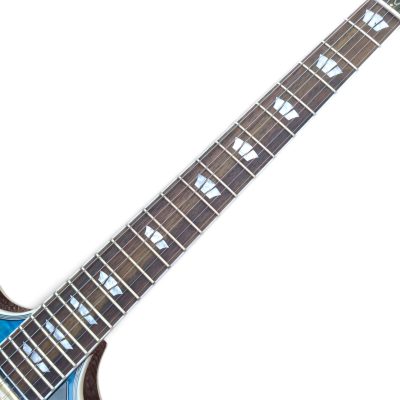 Custom Crown Johnny A Pelham Blue Burst Flame Maple Top Bigsby Vibrato Tailpiece Guitar - Image 19