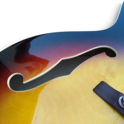 Custom Crown Vintage Sunburst ES125 Single P90 Pickups Hollow Body Electric Guitar - Image 14