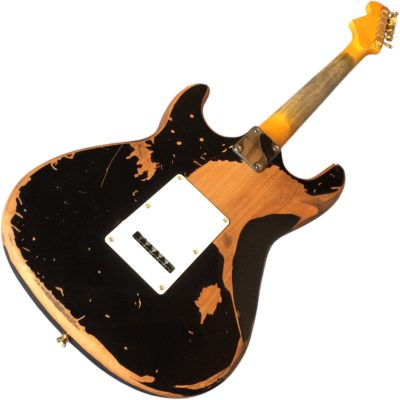Custom Regent SRV Heavy Aged Relic Distressed Stevie Ray Black Finish Guitar - Image 13
