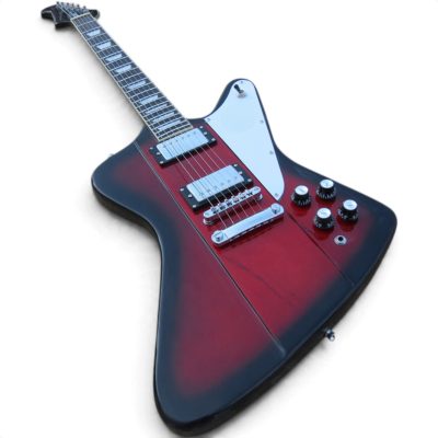 Custom Crown Johnny Firebird V Red Wine Burst Electric Guitar