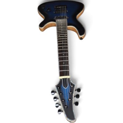 Custom Onyx Regius Black Blue Burst Flamed Maple Top 7 String Guitar - Image 7