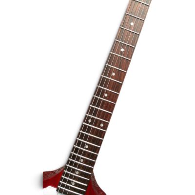 Custom Crown Flying V Jimi Hendrix Red Wine Transparent Electric Guitar - Image 11
