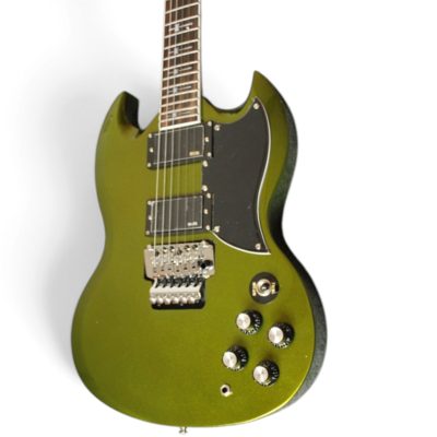 Custom Crown Angus Green Tony Lommi Finish SG Cross Inlays Guitar Floyd Rose Tremolo