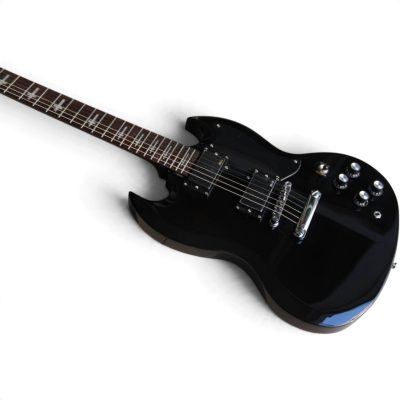Custom Crown Angus Black Tony Lommi Finish SG Cross Inlays Electric Guitar - Image 7