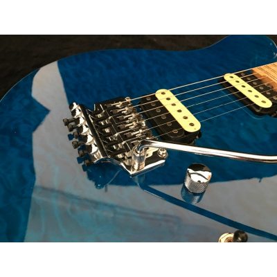Custom Aether Wolfgang Axis Blue Quilt Maple Top Floyd Rose Tremolo Guitar - Image 10